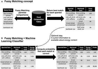 Fast and Accurate Approaches for Large-Scale, Automated Mapping of Food Diaries on Food Composition Tables